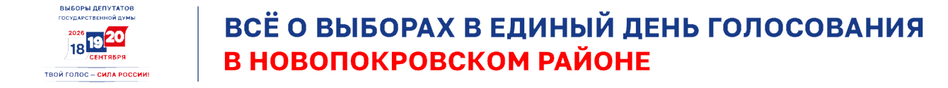 Выборы глав сельских поселений Новопокровского района в Единый день голосования 2026